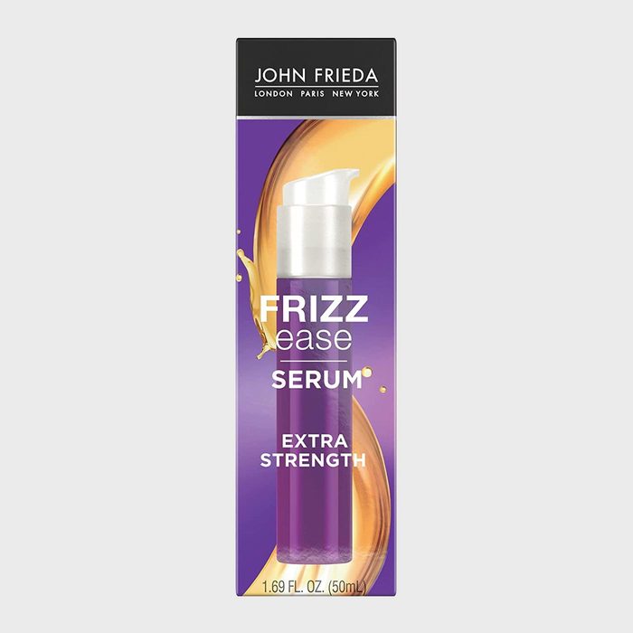 Purple serum bottle with pump, labeled 