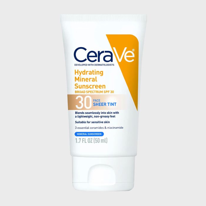 Tube displaying sunscreen details; main text reads 