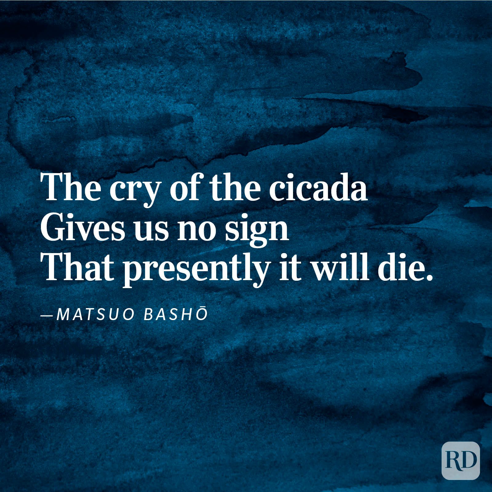 “[The cry of the cicada]” by Matsuo Bashō