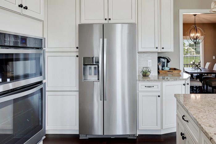French door refrigerator in new kitchen