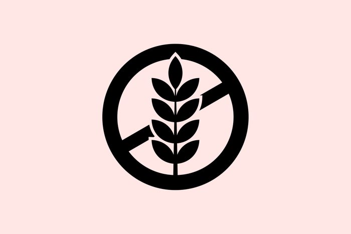 Makeup Symbols Wheat with a line through it