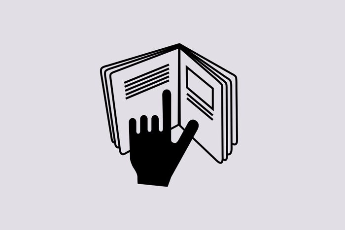 Makeup Symbols Book and hand