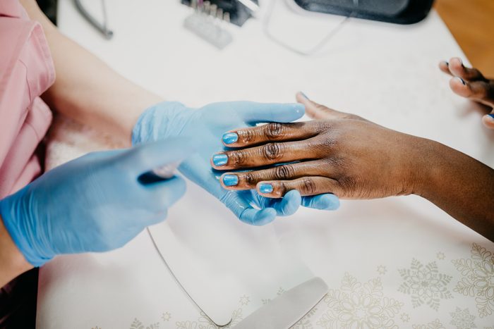 Manicurist at work