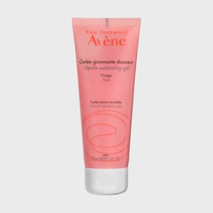 Pink tube standing upright, labeled 