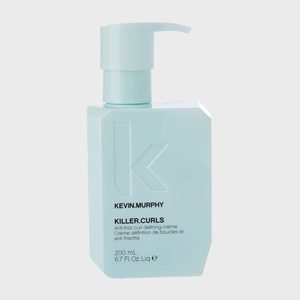 Light blue pump bottle labeled 