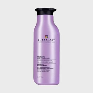A purple bottle labeled 