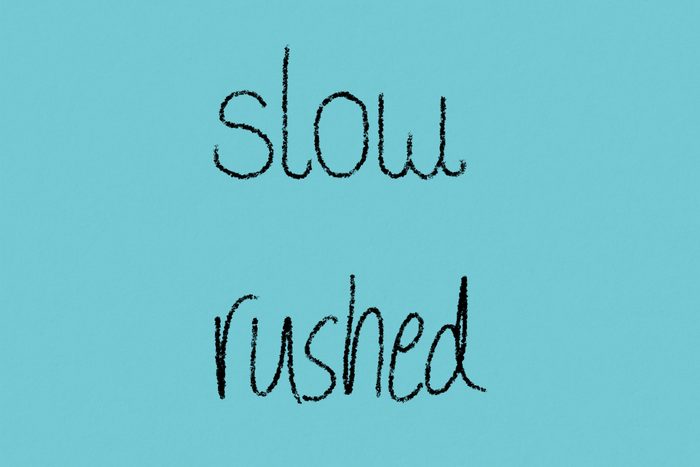 Handwriting showing slow vs rushed writing