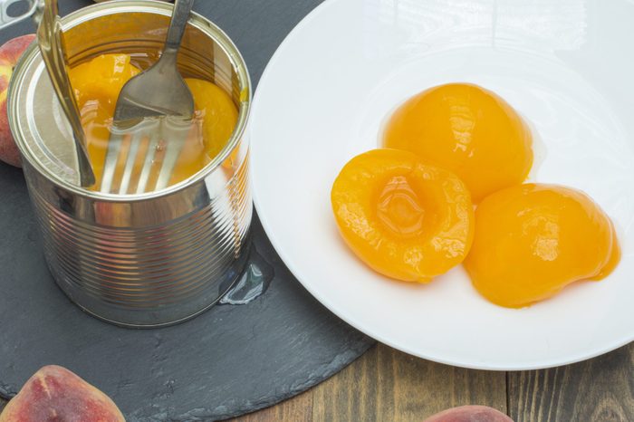 canned peaches
