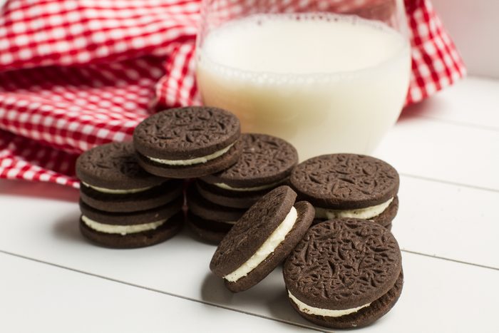 Cookies and a glass of milk