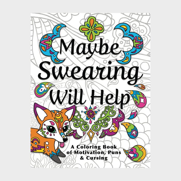 A colorful fox sits amid intricate patterns; text reads, 