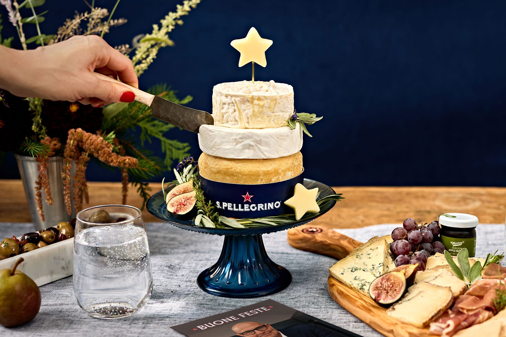 S.pellegrino Holiday Cheese Cake Card