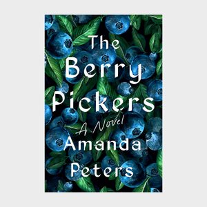 Blueberries cluster among leaves; text reads 