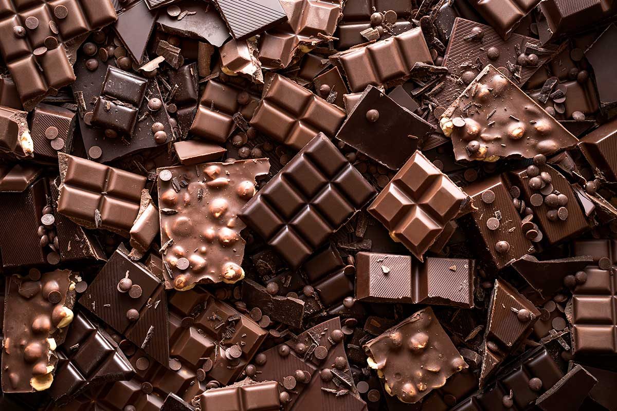 An assortment of chocolate.