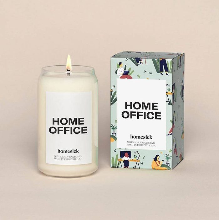 Candle labeled 