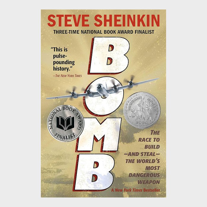 Book cover shows a plane flying over bold letters 