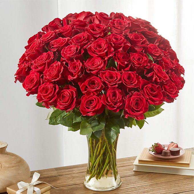 Fifty Long Stem Red Roses