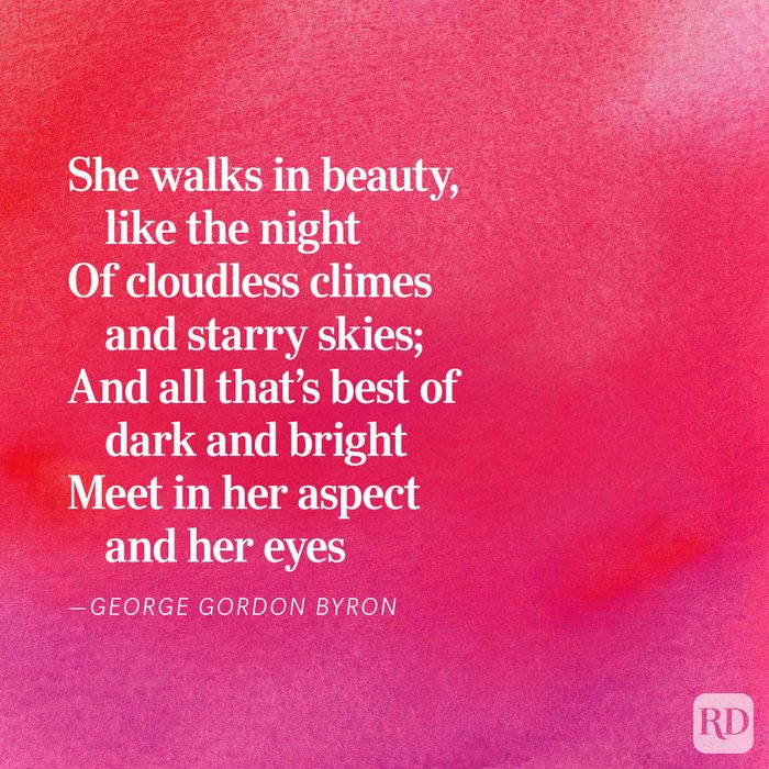 'she Walks In Beauty' By George Gordon Byron