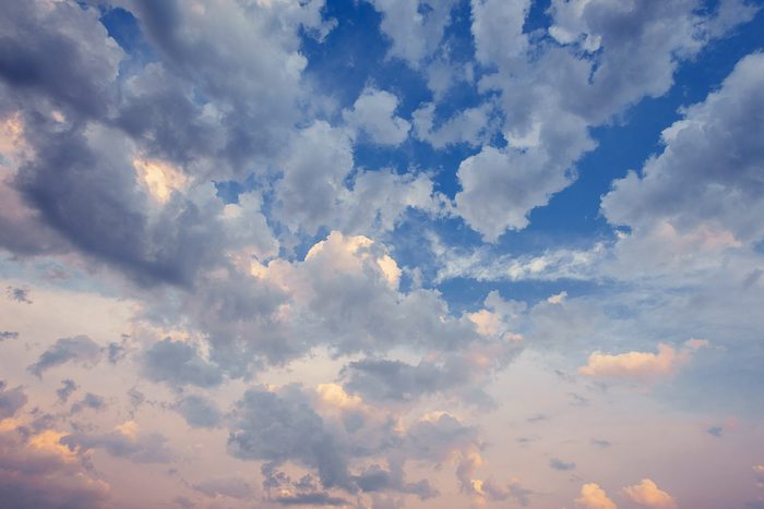 clouds in evening sky