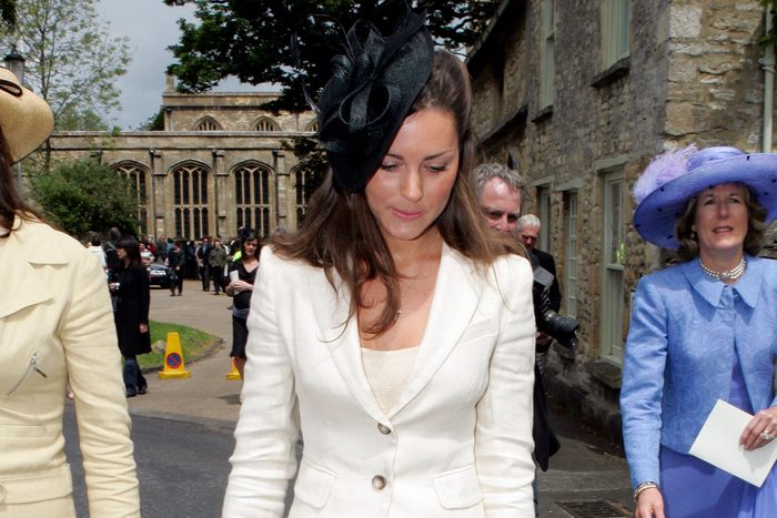 Kate Middleton is seen at the June 2005 wedding of Hugh Van Cutsem and Rose Astor