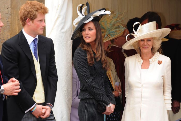 Kate Middleton stands next to Prince Harry at the Order of the Garter service at Windsor Castle in 2008