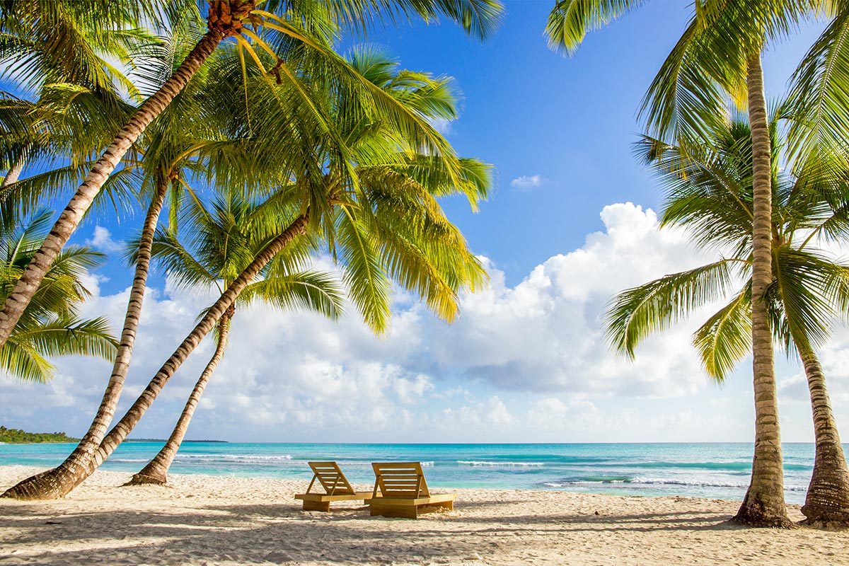 Beautiful caribbean beach on Saona island, Dominican Republic